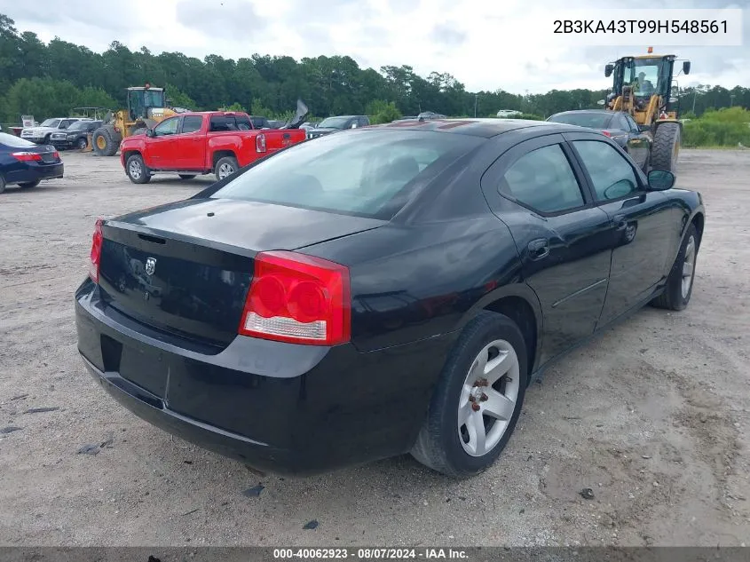 2009 Dodge Charger VIN: 2B3KA43T99H548561 Lot: 40062923