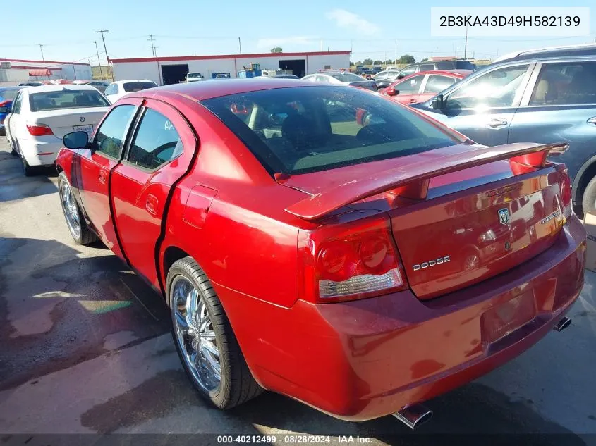 2009 Dodge Charger VIN: 2B3KA43D49H582139 Lot: 40212499