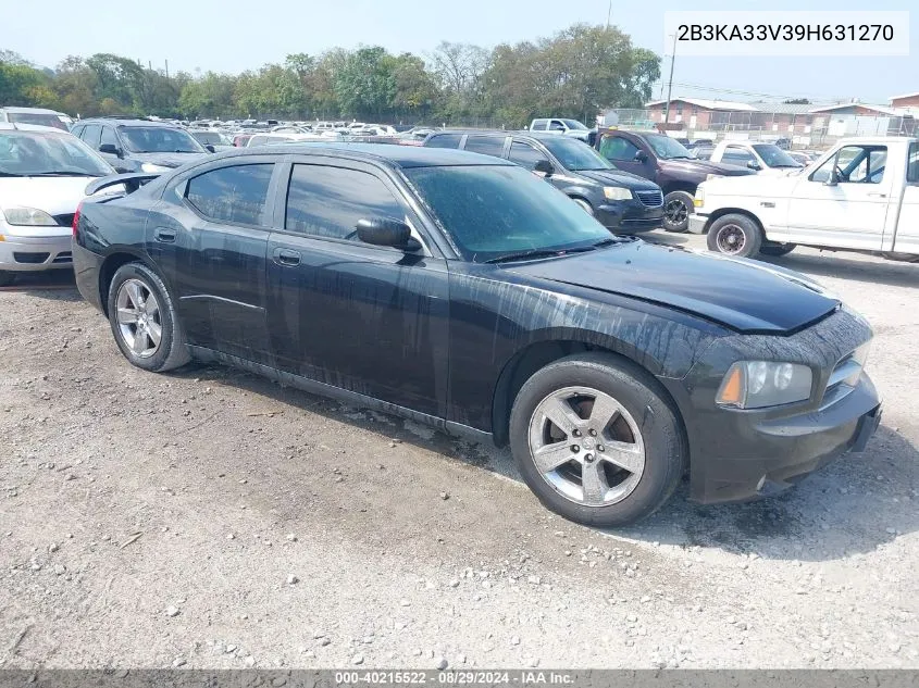 2009 Dodge Charger Sxt VIN: 2B3KA33V39H631270 Lot: 40215522