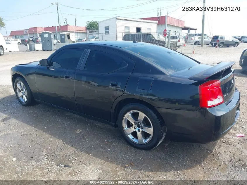 2009 Dodge Charger Sxt VIN: 2B3KA33V39H631270 Lot: 40215522