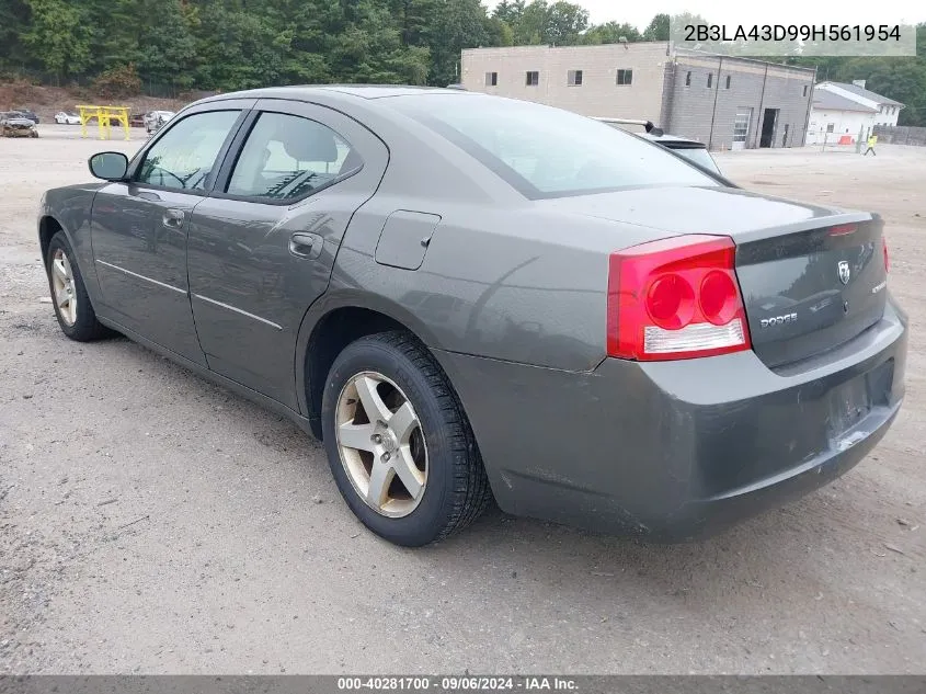 2009 Dodge Charger Se VIN: 2B3LA43D99H561954 Lot: 40281700