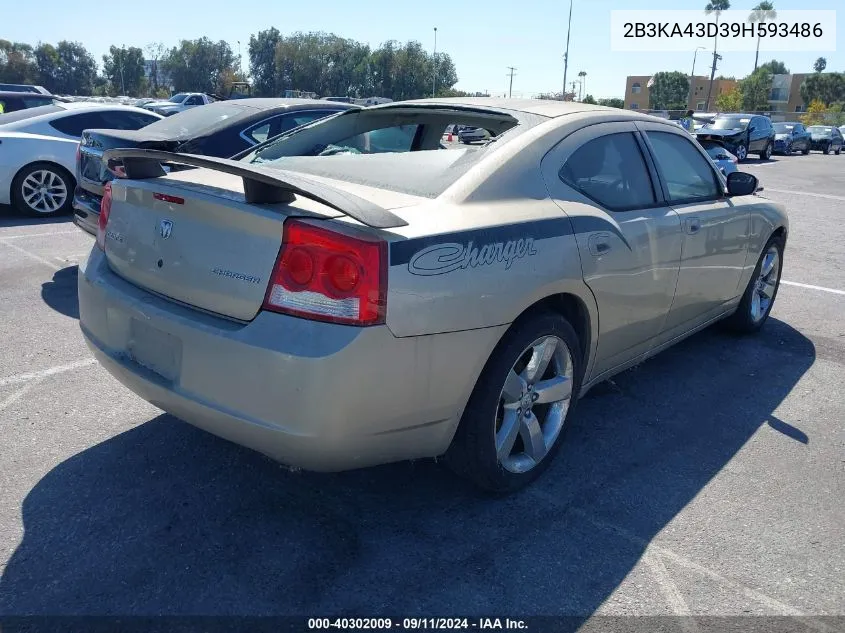 2009 Dodge Charger Se VIN: 2B3KA43D39H593486 Lot: 40302009