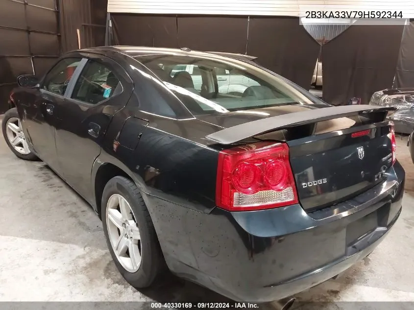 2009 Dodge Charger Sxt VIN: 2B3KA33V79H592344 Lot: 40330169