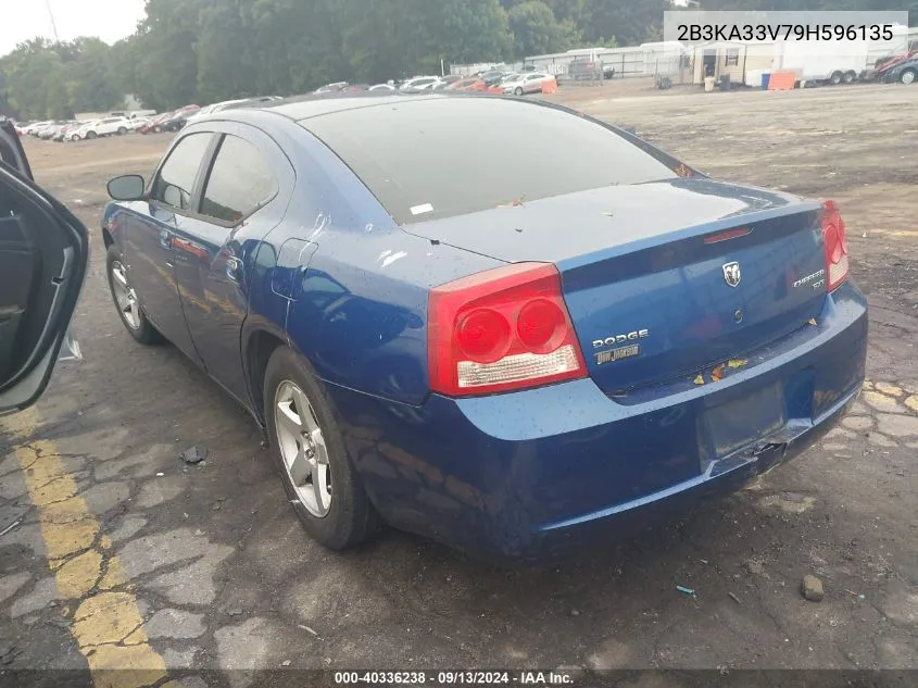 2009 Dodge Charger Sxt VIN: 2B3KA33V79H596135 Lot: 40336238