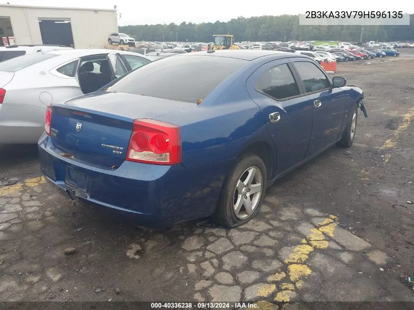 2009 Dodge Charger Sxt VIN: 2B3KA33V79H596135 Lot: 40336238