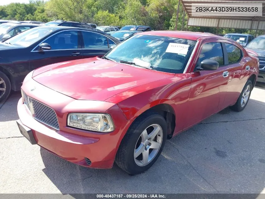 2009 Dodge Charger Se VIN: 2B3KA43D39H533658 Lot: 40437187