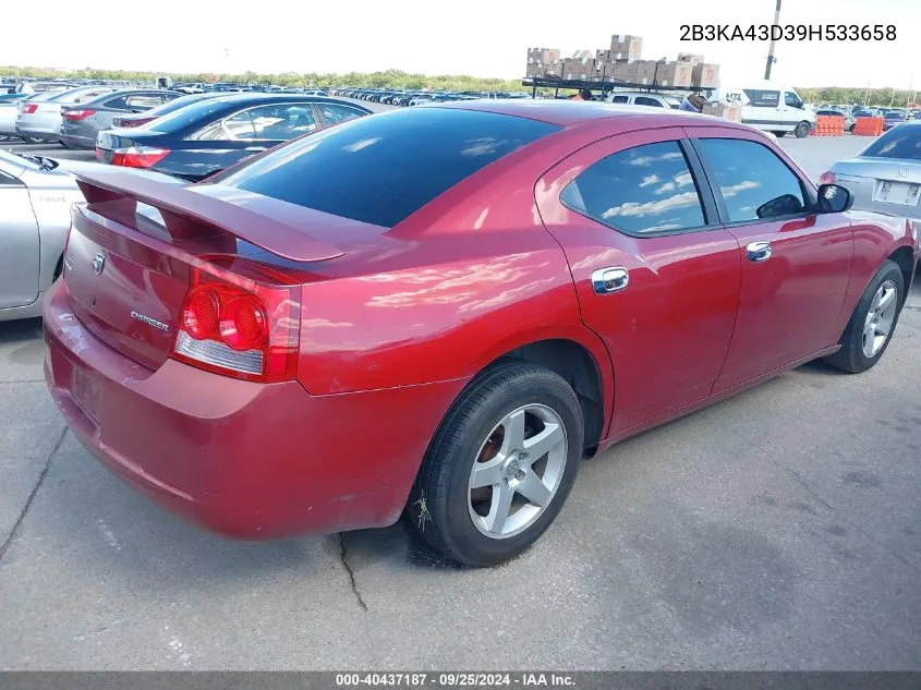 2009 Dodge Charger Se VIN: 2B3KA43D39H533658 Lot: 40437187