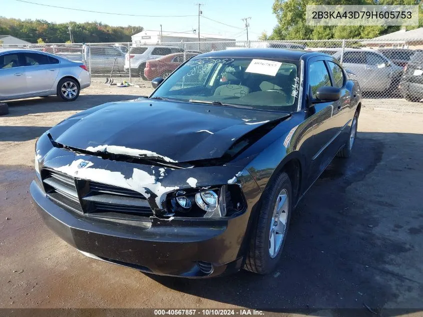 2009 Dodge Charger Se VIN: 2B3KA43D79H605753 Lot: 40567857