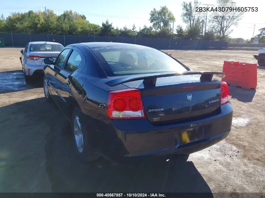 2009 Dodge Charger Se VIN: 2B3KA43D79H605753 Lot: 40567857