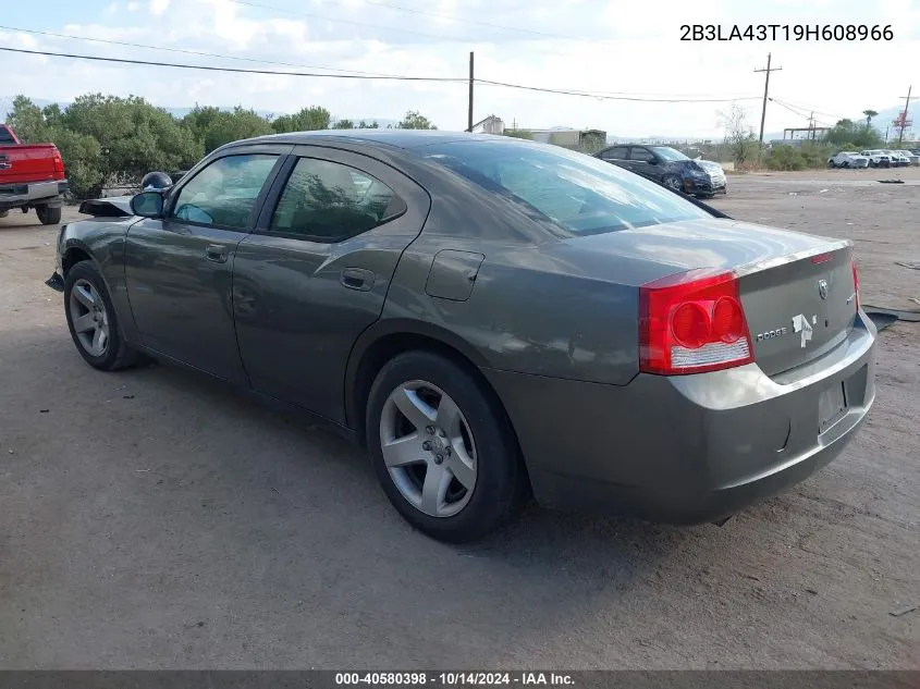 2009 Dodge Charger VIN: 2B3LA43T19H608966 Lot: 40580398