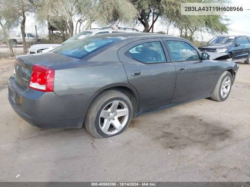 2009 Dodge Charger VIN: 2B3LA43T19H608966 Lot: 40580398