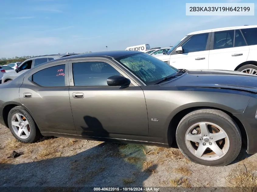 2009 Dodge Charger Sxt VIN: 2B3KA33V19H642199 Lot: 40622015