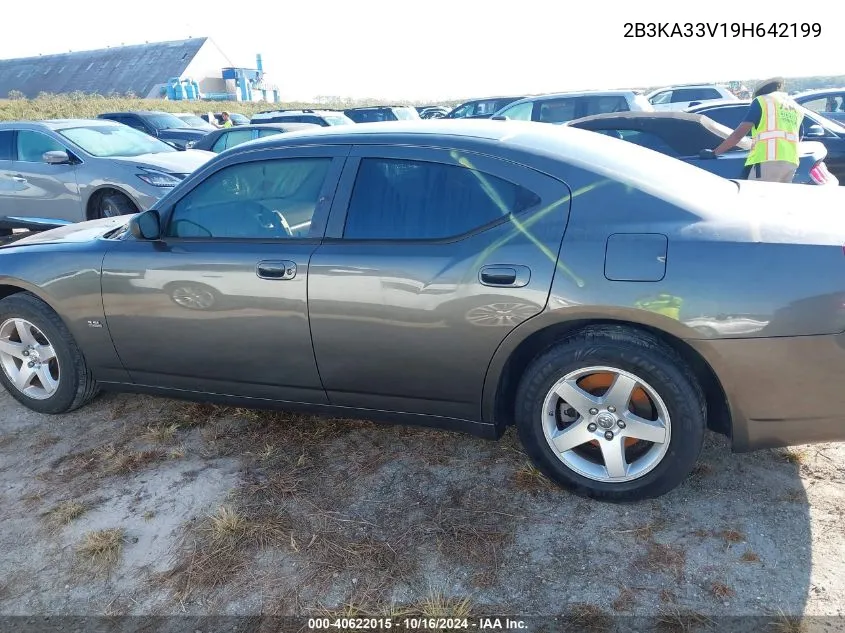 2009 Dodge Charger Sxt VIN: 2B3KA33V19H642199 Lot: 40622015