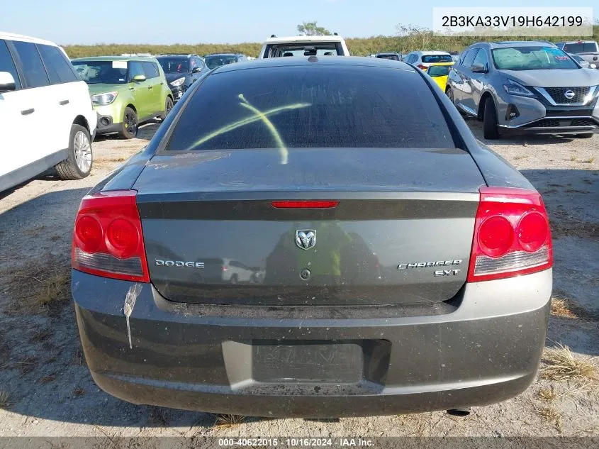 2009 Dodge Charger Sxt VIN: 2B3KA33V19H642199 Lot: 40622015