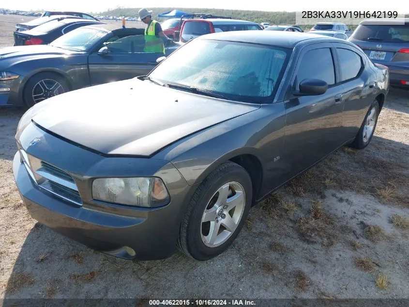 2009 Dodge Charger Sxt VIN: 2B3KA33V19H642199 Lot: 40622015