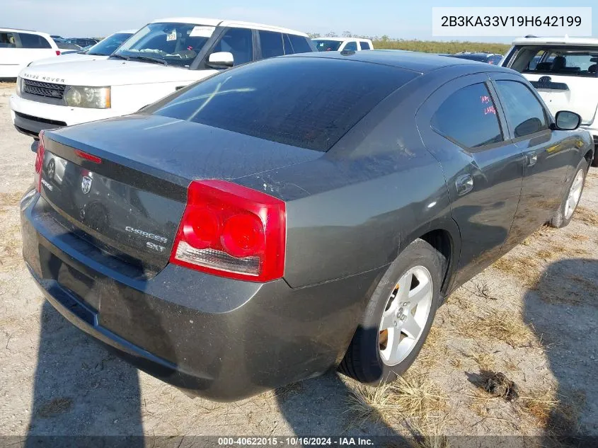 2009 Dodge Charger Sxt VIN: 2B3KA33V19H642199 Lot: 40622015