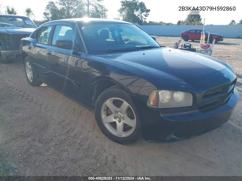 2009 Dodge Charger Se VIN: 2B3KA43D79H592860 Lot: 40829253