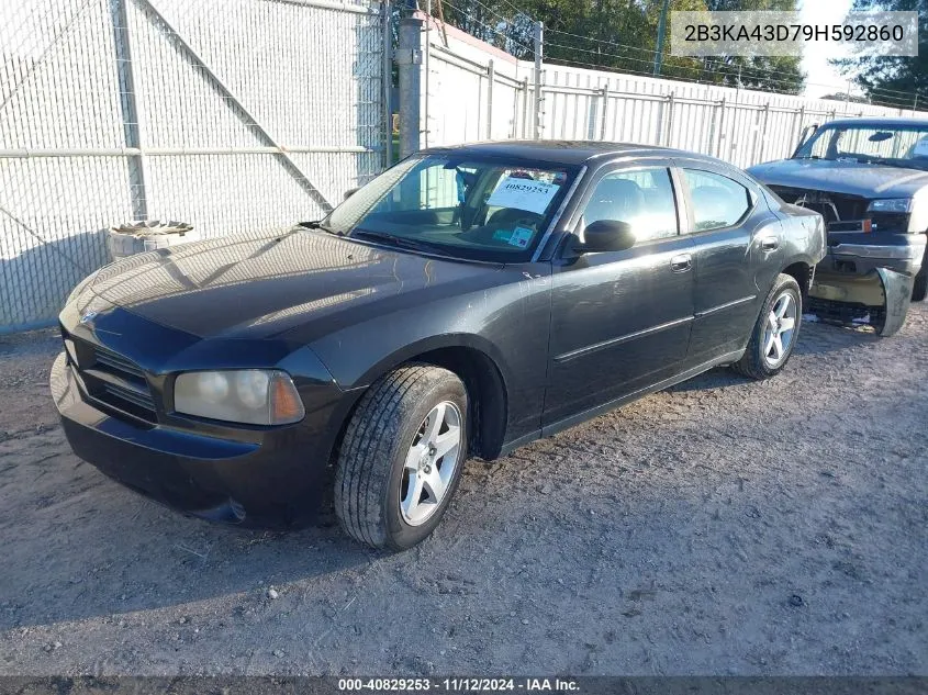 2009 Dodge Charger Se VIN: 2B3KA43D79H592860 Lot: 40829253