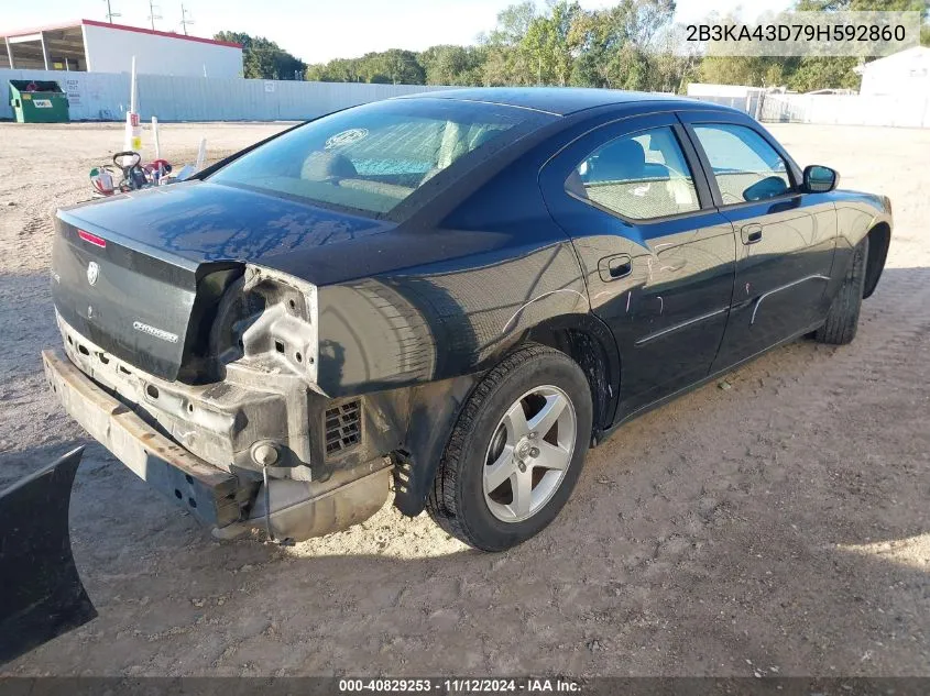 2009 Dodge Charger Se VIN: 2B3KA43D79H592860 Lot: 40829253