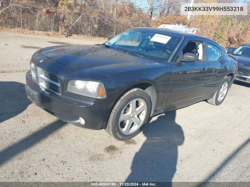 2009 Dodge Charger Sxt VIN: 2B3KK33V99H553218 Lot: 40905165