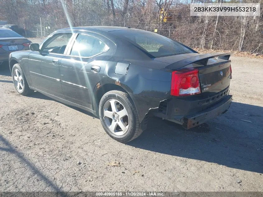 2009 Dodge Charger Sxt VIN: 2B3KK33V99H553218 Lot: 40905165