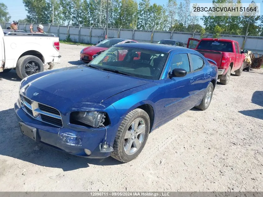 2010 Dodge Charger Sxt VIN: 2B3CA3CV0AH151664 Lot: 12090711