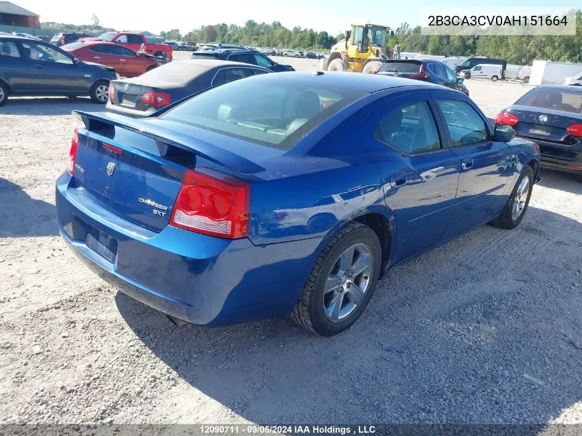 2010 Dodge Charger Sxt VIN: 2B3CA3CV0AH151664 Lot: 12090711