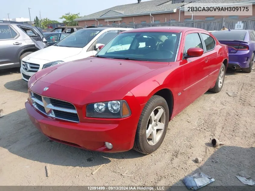 2010 Dodge Charger Sxt VIN: 2B3CA3CV9AH309175 Lot: 12091499