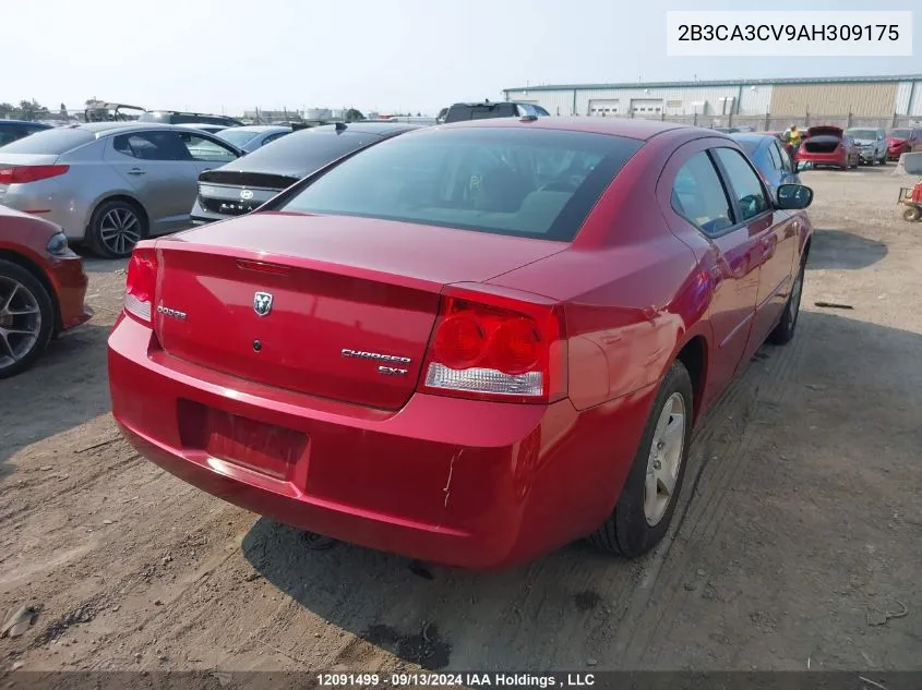 2010 Dodge Charger Sxt VIN: 2B3CA3CV9AH309175 Lot: 12091499