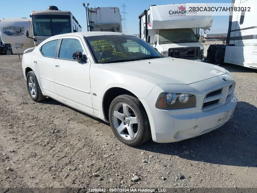 2010 Dodge Charger Sxt VIN: 2B3CA3CV7AH183012 Lot: 12093042