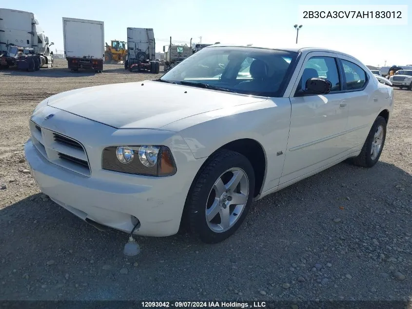 2010 Dodge Charger Sxt VIN: 2B3CA3CV7AH183012 Lot: 12093042