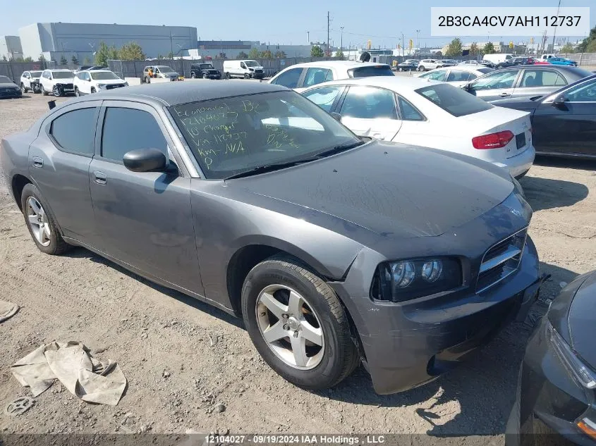 2010 Dodge Charger VIN: 2B3CA4CV7AH112737 Lot: 12104027