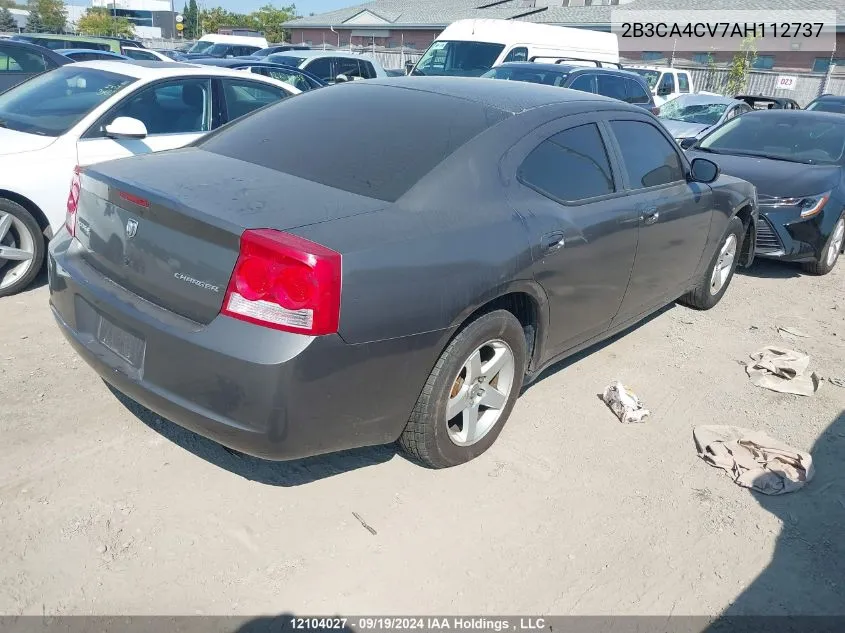 2010 Dodge Charger VIN: 2B3CA4CV7AH112737 Lot: 12104027