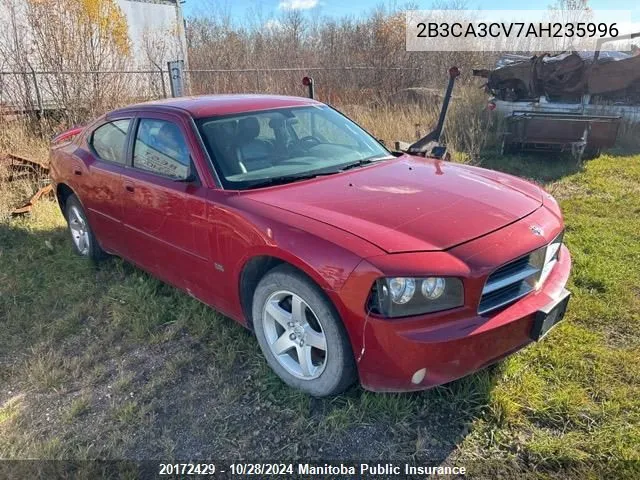 2010 Dodge Charger Sxt VIN: 2B3CA3CV7AH235996 Lot: 20172429