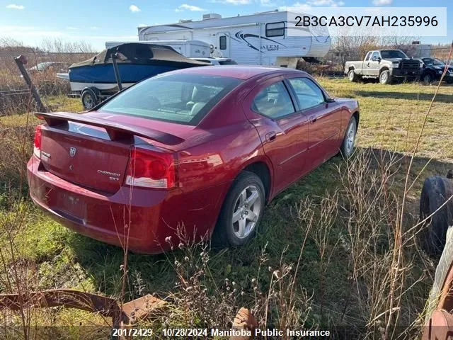 2010 Dodge Charger Sxt VIN: 2B3CA3CV7AH235996 Lot: 20172429