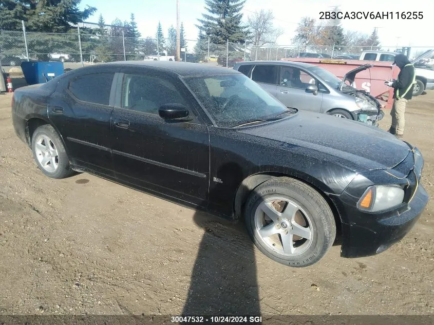 2010 Dodge Charger Sxt VIN: 2B3CA3CV6AH116255 Lot: 30047532