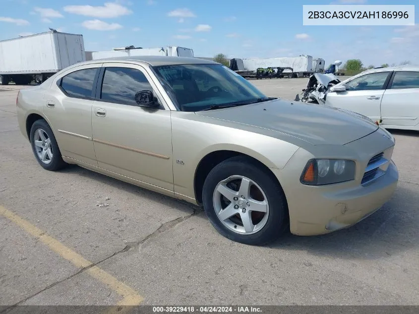 2010 Dodge Charger Sxt VIN: 2B3CA3CV2AH186996 Lot: 39229418