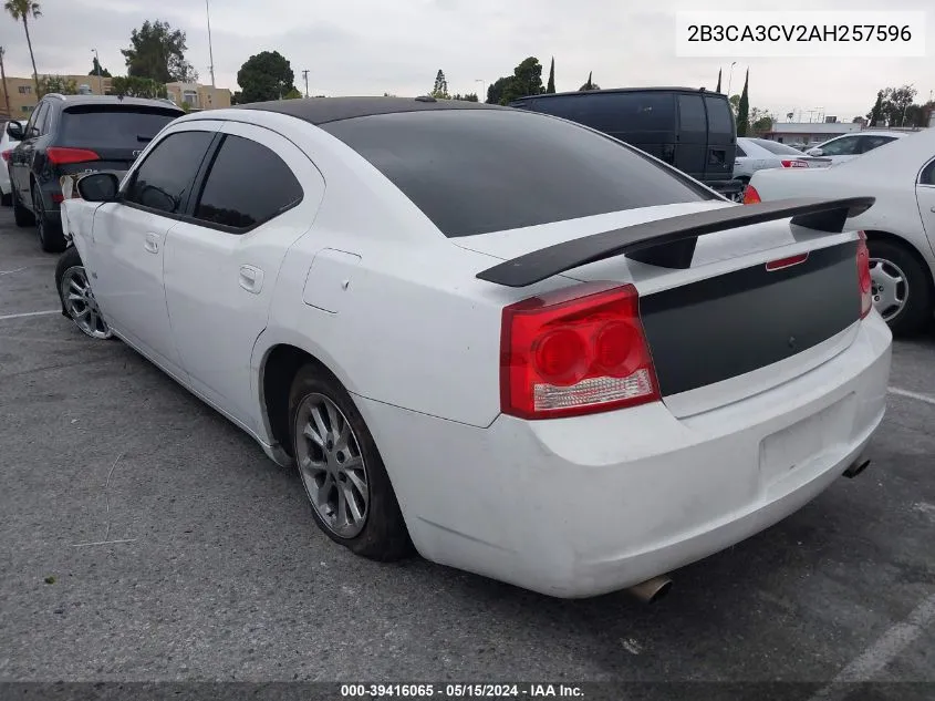 2010 Dodge Charger Sxt VIN: 2B3CA3CV2AH257596 Lot: 39416065