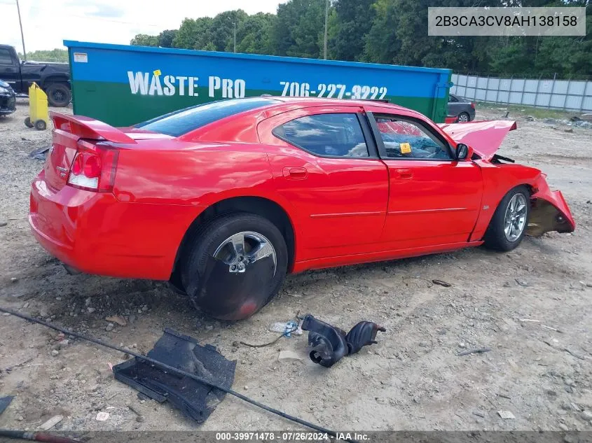 2B3CA3CV8AH138158 2010 Dodge Charger Sxt