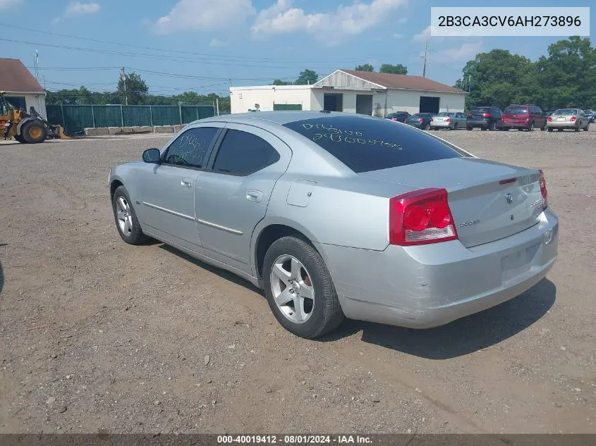 2010 Dodge Charger Sxt VIN: 2B3CA3CV6AH273896 Lot: 40019412