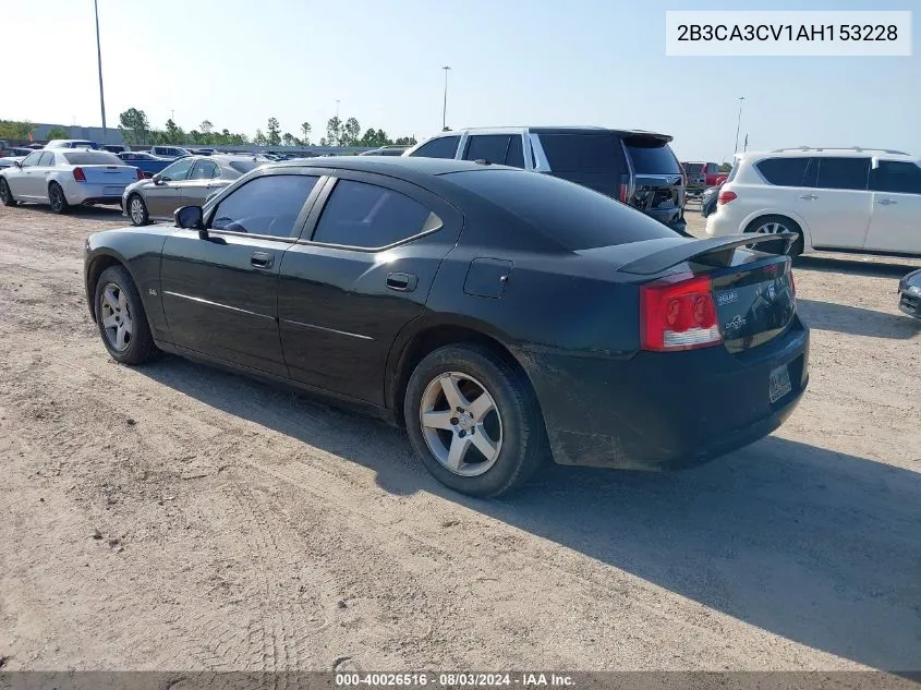 2010 Dodge Charger Sxt VIN: 2B3CA3CV1AH153228 Lot: 40026516