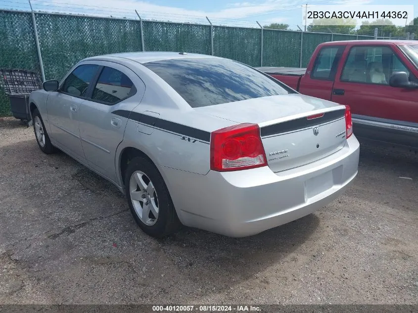 2010 Dodge Charger Sxt VIN: 2B3CA3CV4AH144362 Lot: 40120057