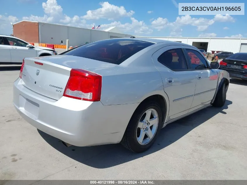 2010 Dodge Charger Sxt VIN: 2B3CA3CV0AH196605 Lot: 40121998