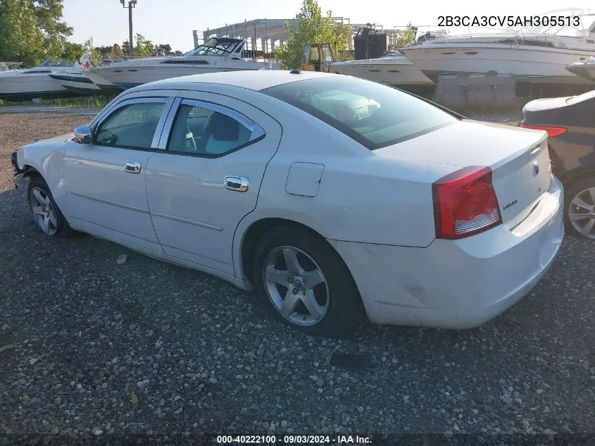 2010 Dodge Charger Sxt VIN: 2B3CA3CV5AH305513 Lot: 40222100