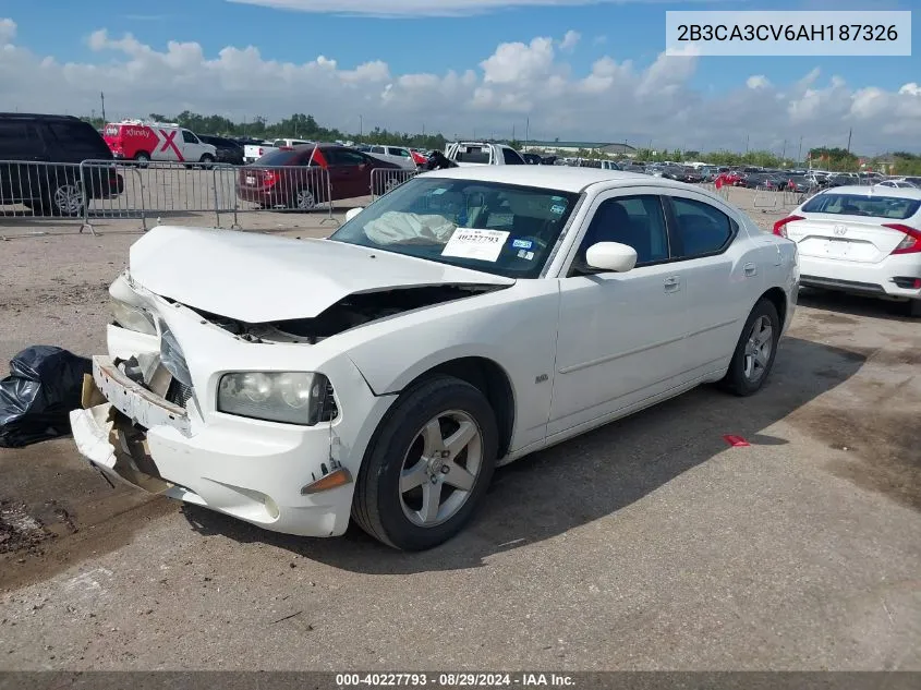 2010 Dodge Charger Sxt VIN: 2B3CA3CV6AH187326 Lot: 40227793