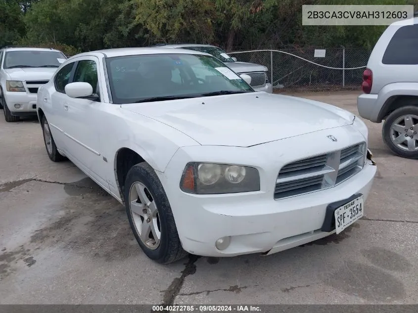 2010 Dodge Charger Sxt VIN: 2B3CA3CV8AH312603 Lot: 40272785