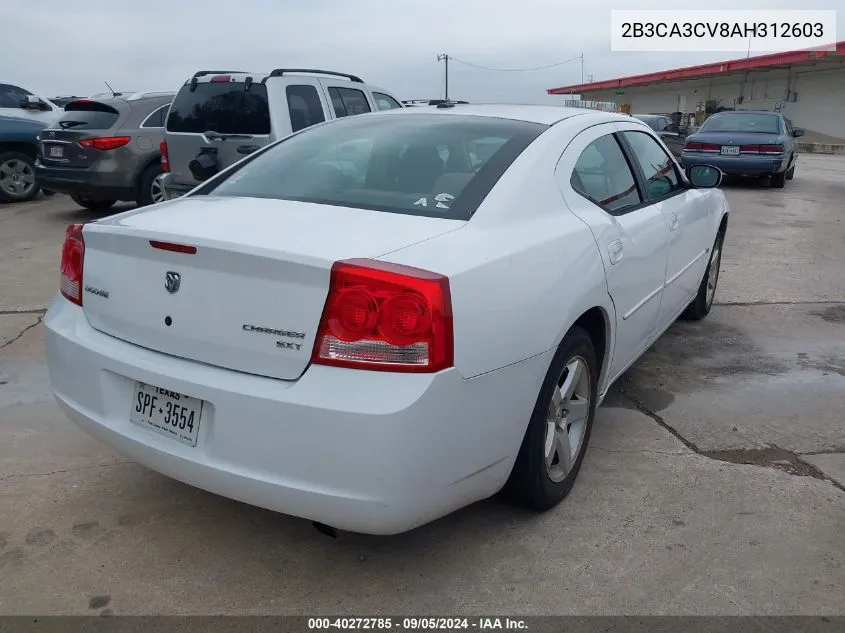 2010 Dodge Charger Sxt VIN: 2B3CA3CV8AH312603 Lot: 40272785