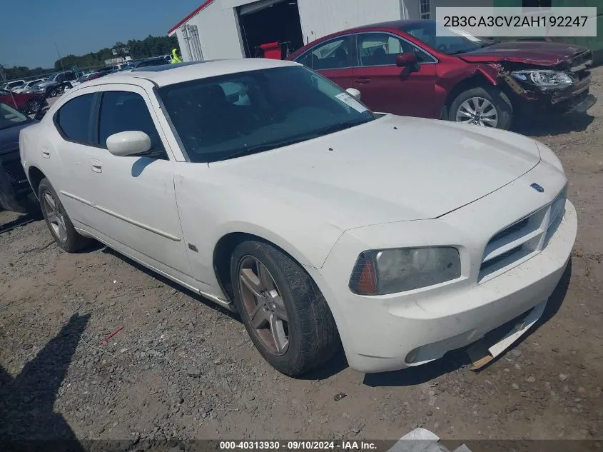 2010 Dodge Charger Sxt VIN: 2B3CA3CV2AH192247 Lot: 40313930