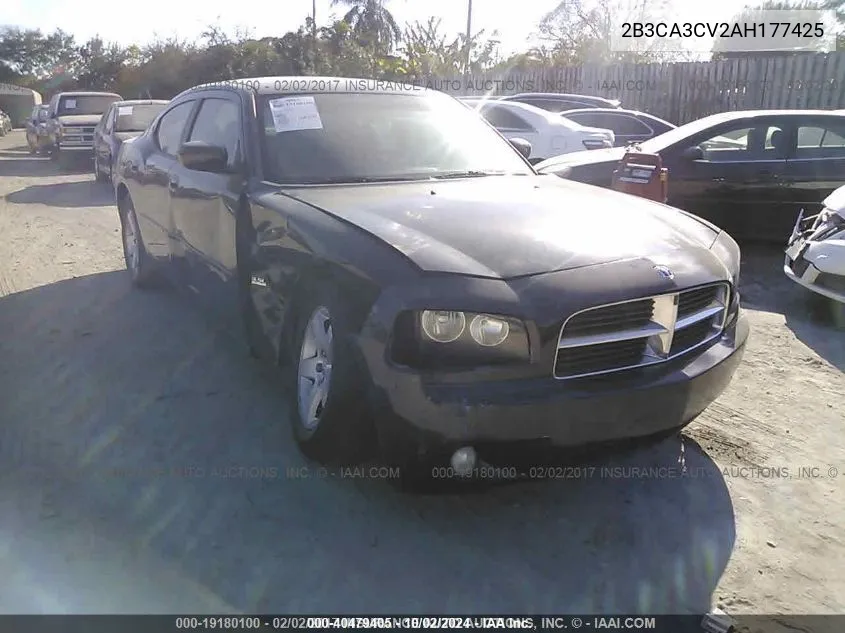 2010 Dodge Charger Sxt VIN: 2B3CA3CV2AH177425 Lot: 40479405