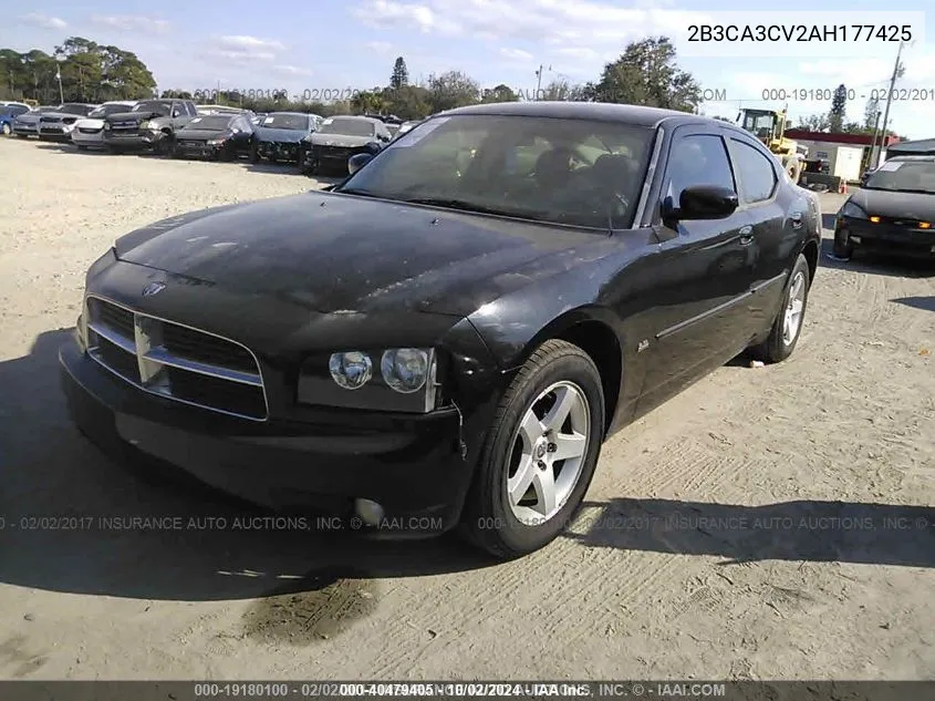 2010 Dodge Charger Sxt VIN: 2B3CA3CV2AH177425 Lot: 40479405